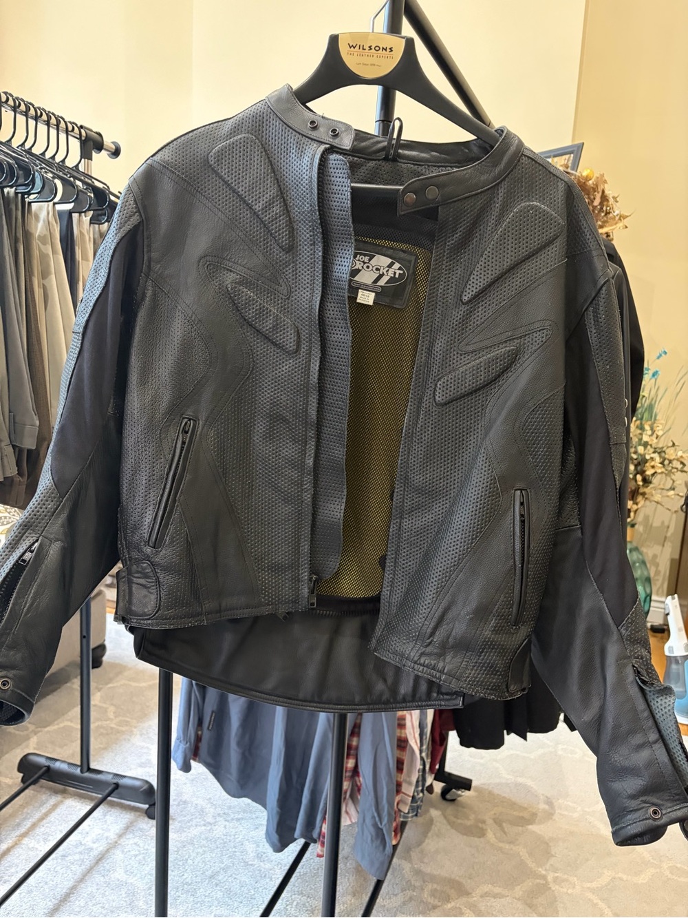 Wilson Men's Black Perforated Leather Performance Jacket